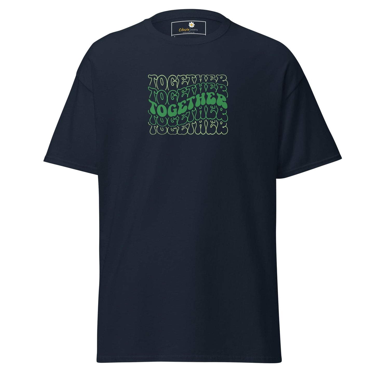 Unisex classic tee - TEXT POSITIVE TOGETHER - REGULAR - Navy / S