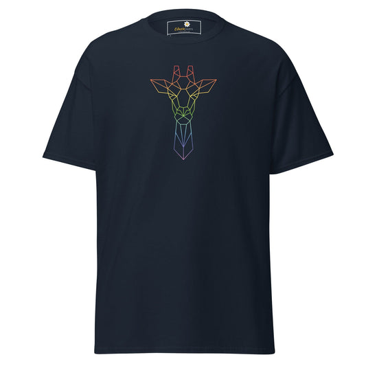 Unisex classic t-shirt - WILD LIFE GIRAFFE - REGULAR - Navy / S