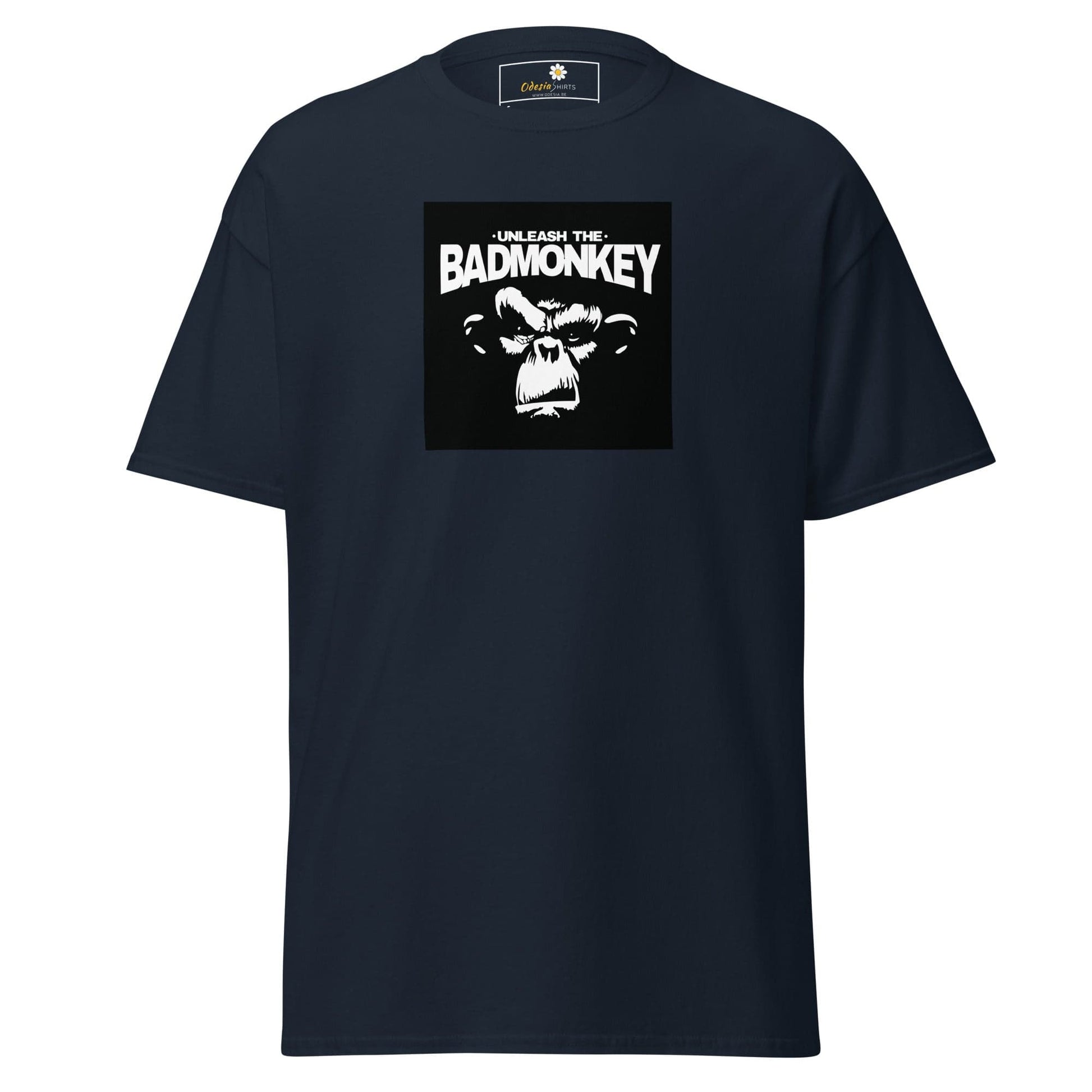 Unisex classic t-shirt - WILD LIFE UNLEASH MONKEY - REGULAR - Navy / S