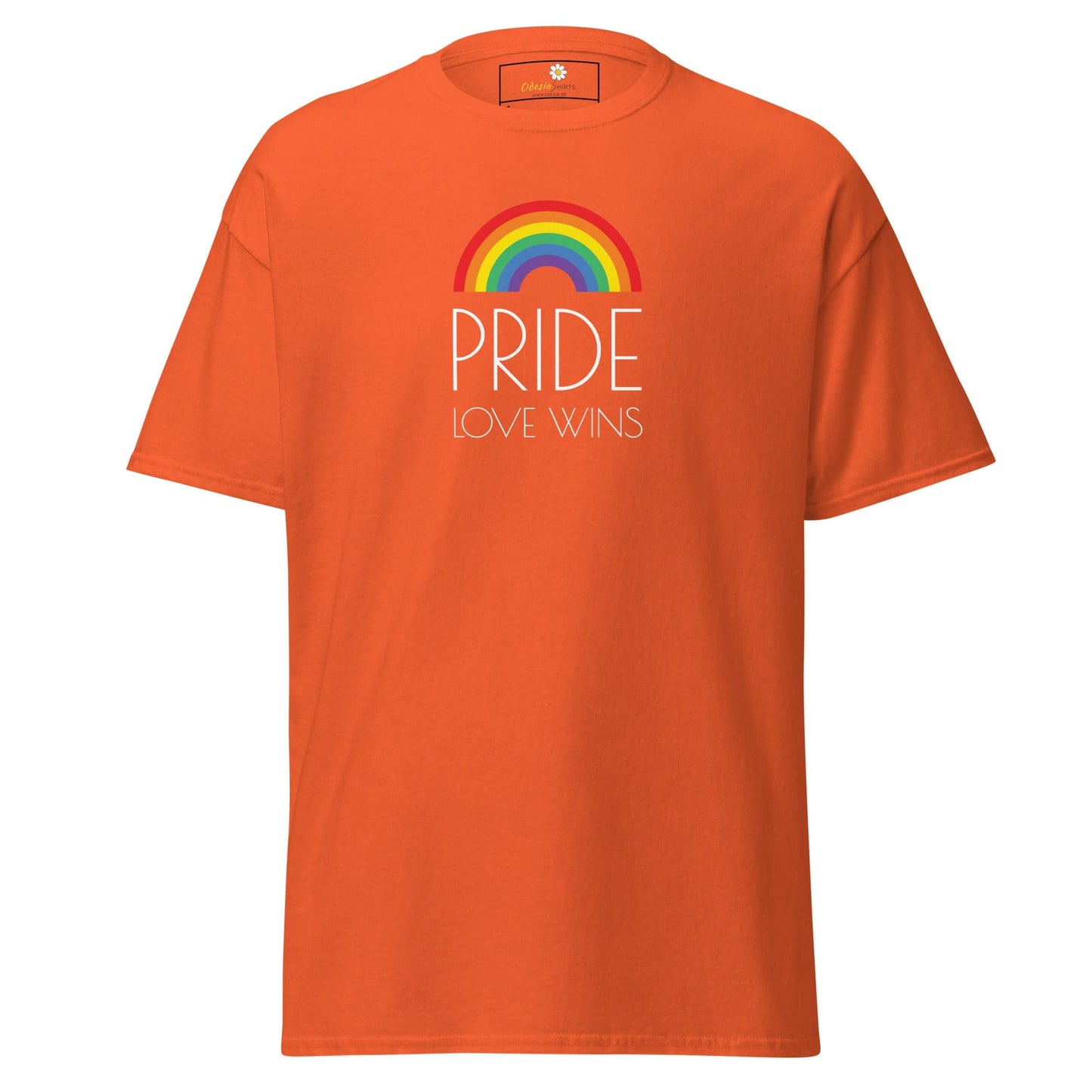 Unisex classic t-shirt - LGBTQ PRIDE LOVE WINS - REGULAR - Orange / S