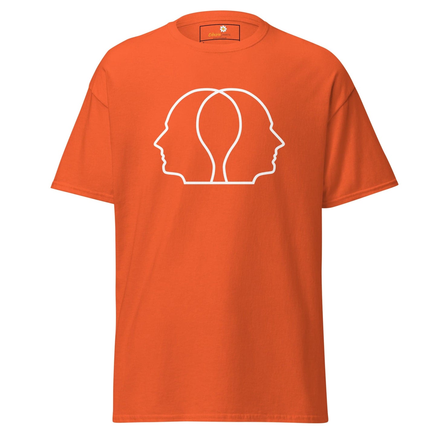 Unisex classic tee - ABSTRACT HEAD FULL - REGULAR - Orange / S