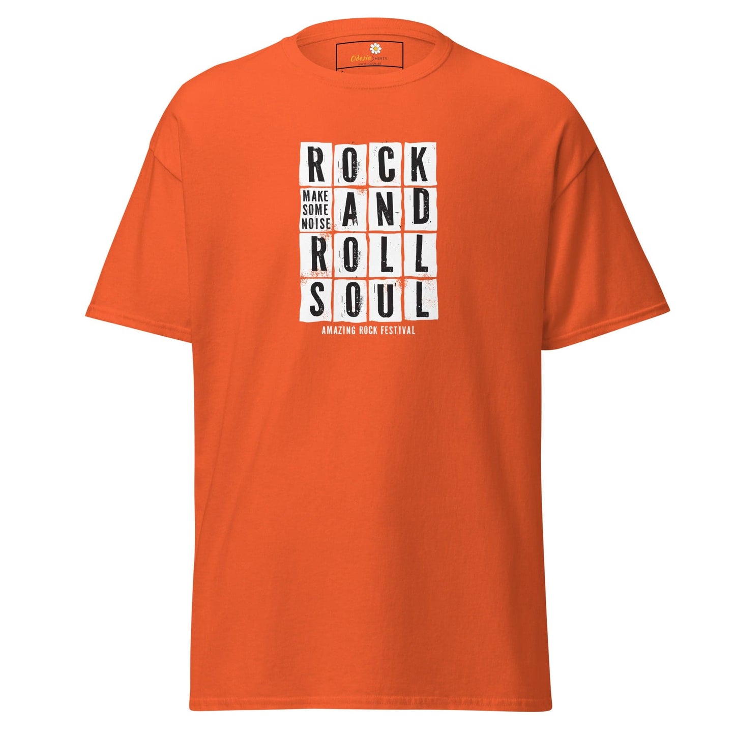 Unisex classic t-shirt - MUSIC ROCK AND ROLL SOUL - REGULAR - Orange / S