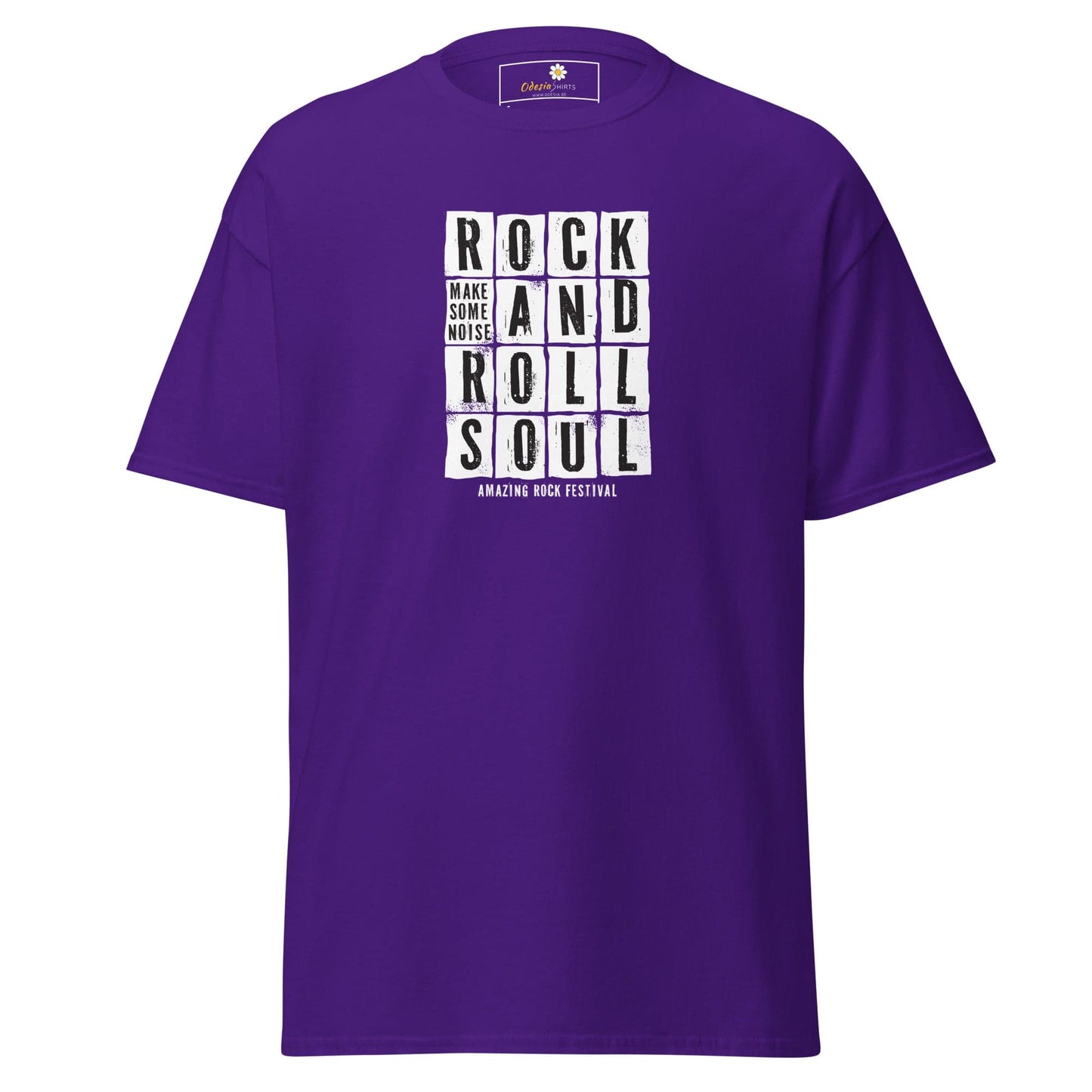 Unisex classic t-shirt - MUSIC ROCK AND ROLL SOUL - REGULAR - Purple / S