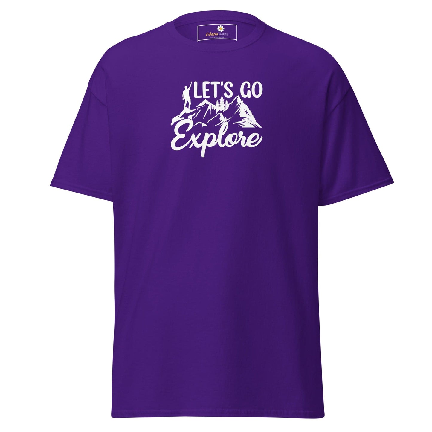 Unisex classic tee - ADVENTURE LETS GO EXPLORE - REGULAR - Purple / S