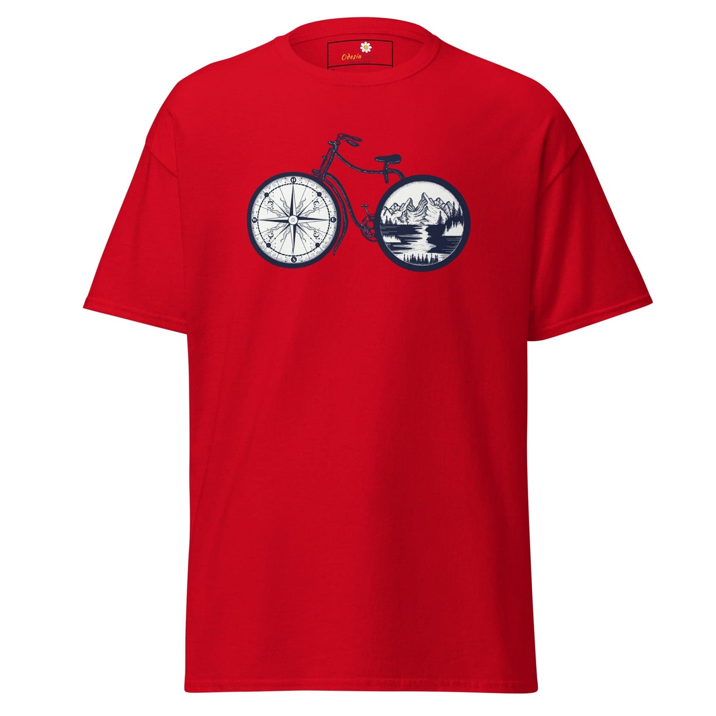 Unisex classic t-shirt - SPORT BIKE DIRECTION MOUNTAINS - REGULAR - Red / S
