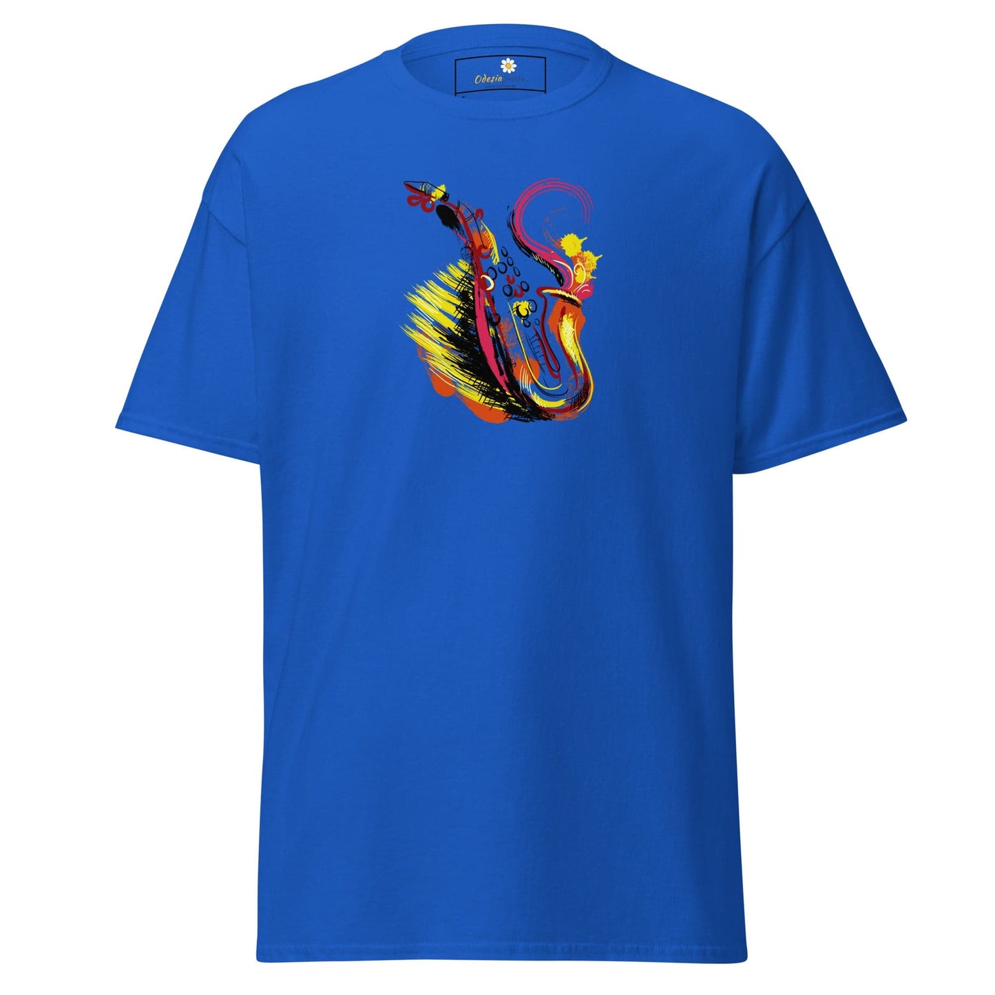 Unisex classic tee - MUSIC SAXOPHONE - REGULAR - Royal / S