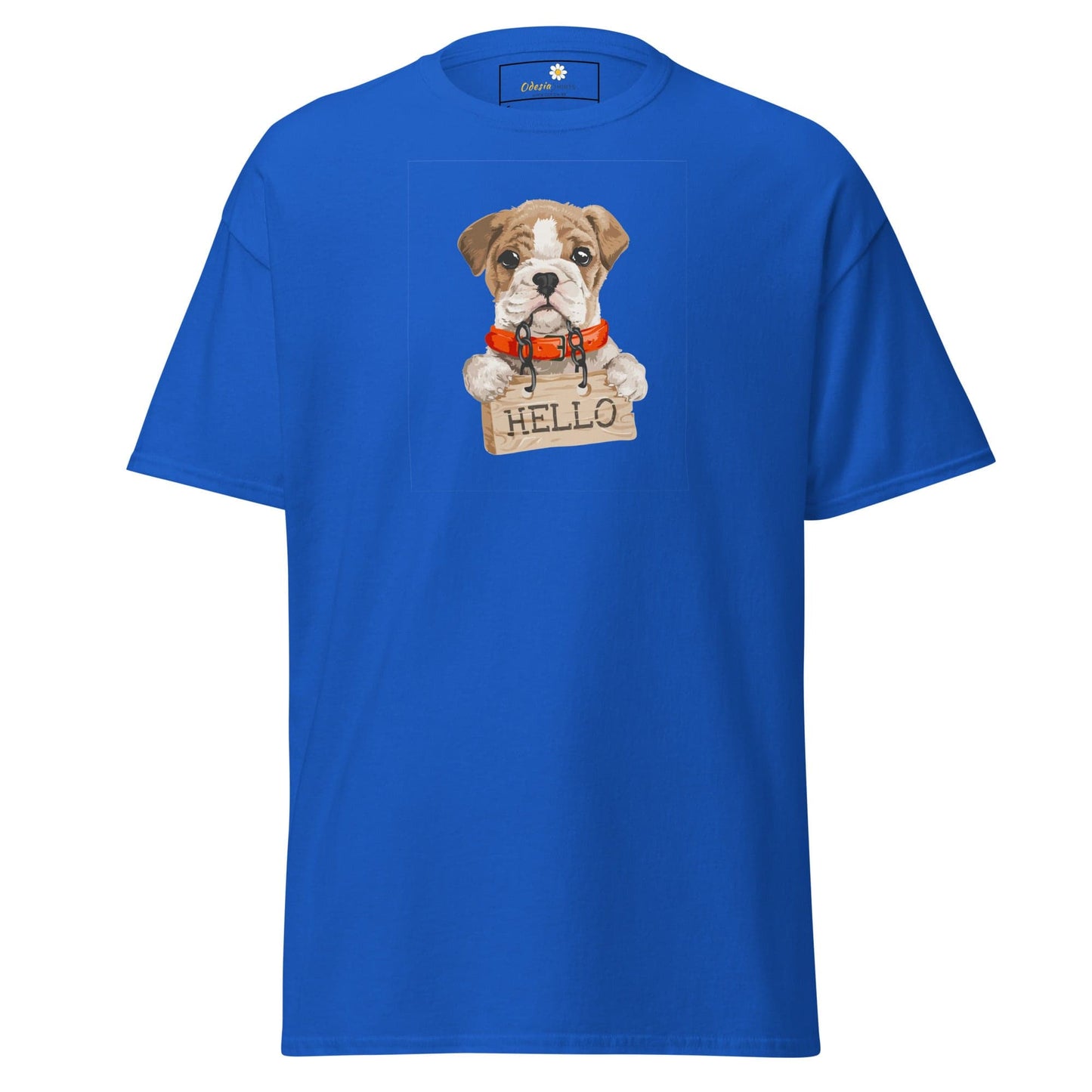 Unisex classic t-shirt - ANIMALS HELLO PUPPY - REGULAR - Royal / S