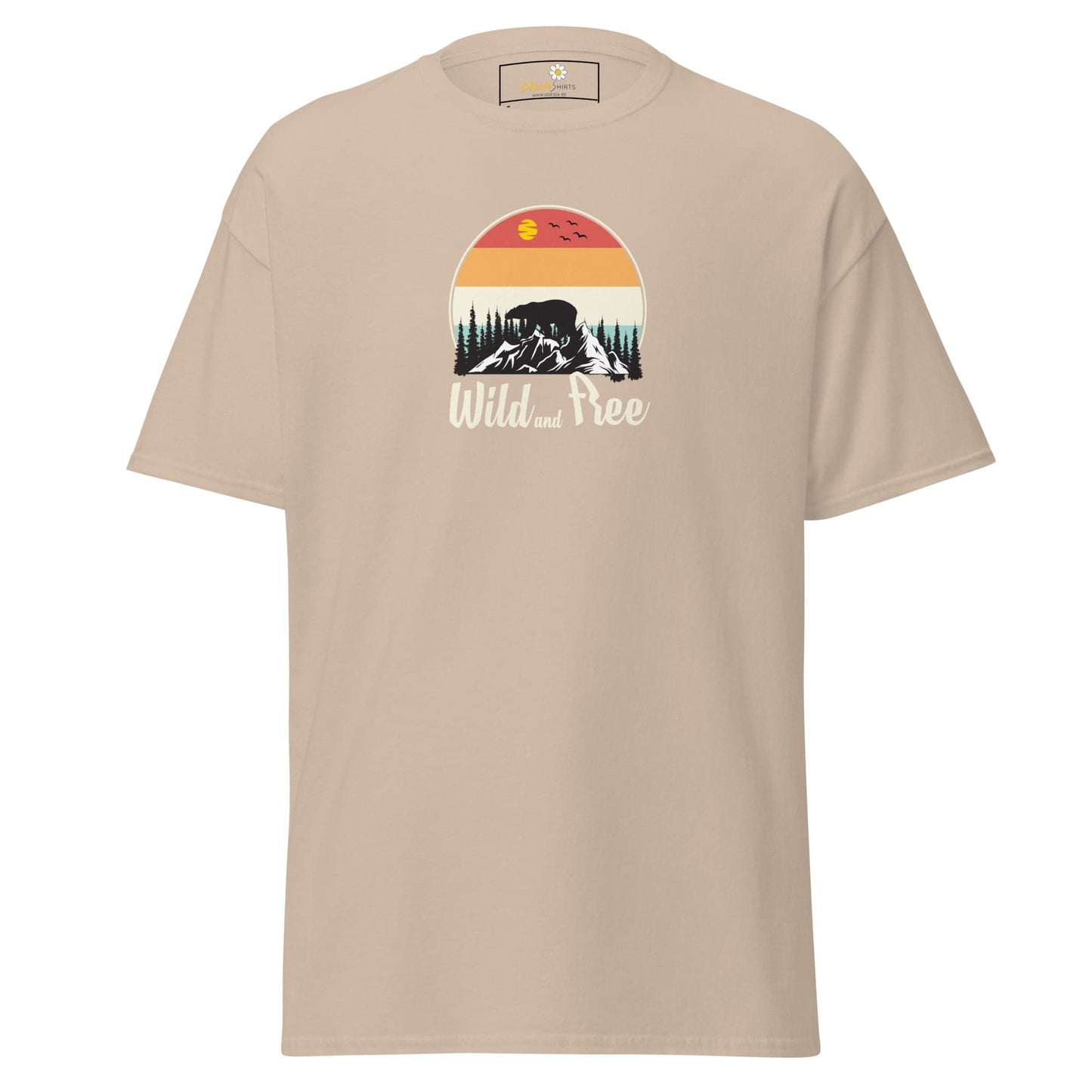 Unisex classic t-shirt - ADVENTURE WILD AND FREE - REGULAR - Sand / S