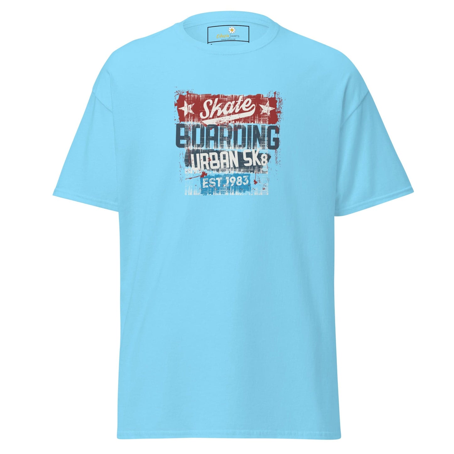 Unisex classic t-shirt - URBAN SKATE - REGULAR - Sky / S