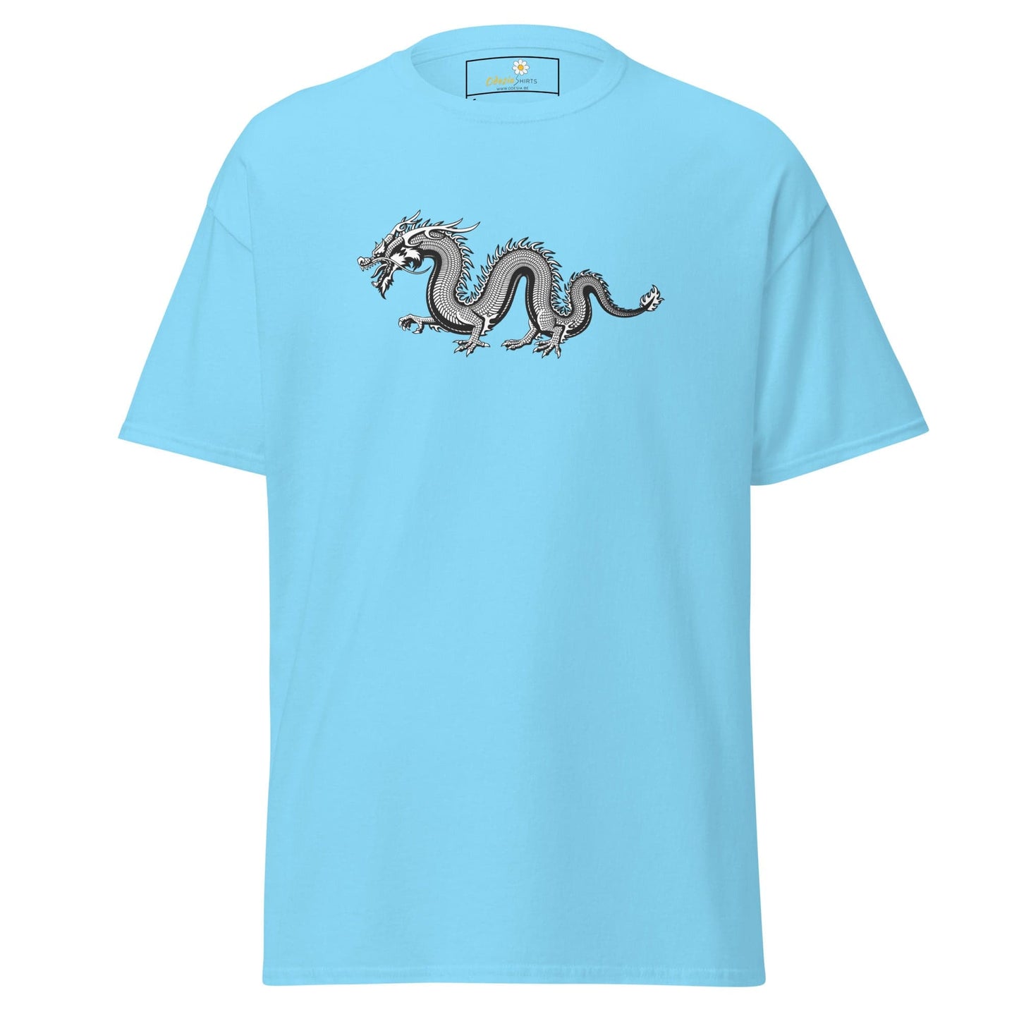 Unisex classic t-shirt - MYSTIC GREY DRAGON - REGULAR - Sky / S
