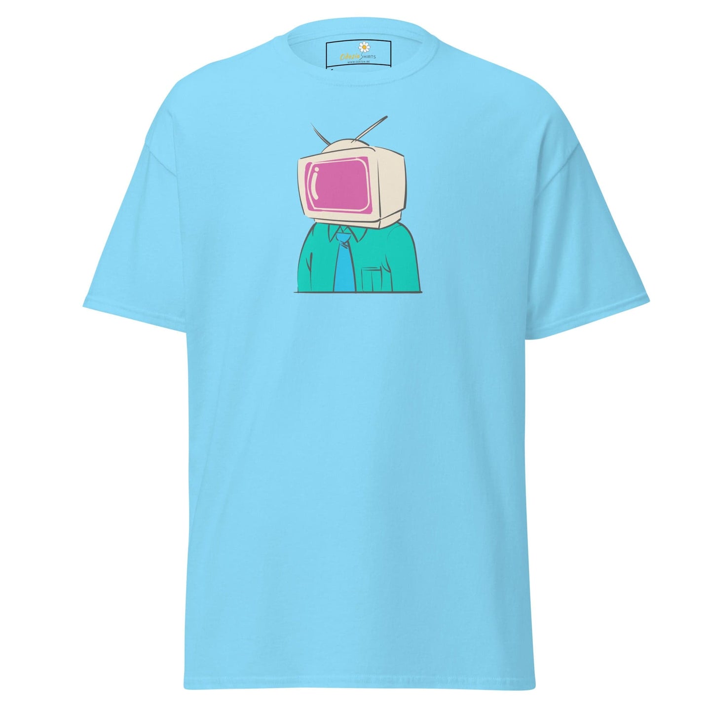 Unisex classic t-shirt - FANTASY TELEVISION HEAD - REGULAR - Sky / S