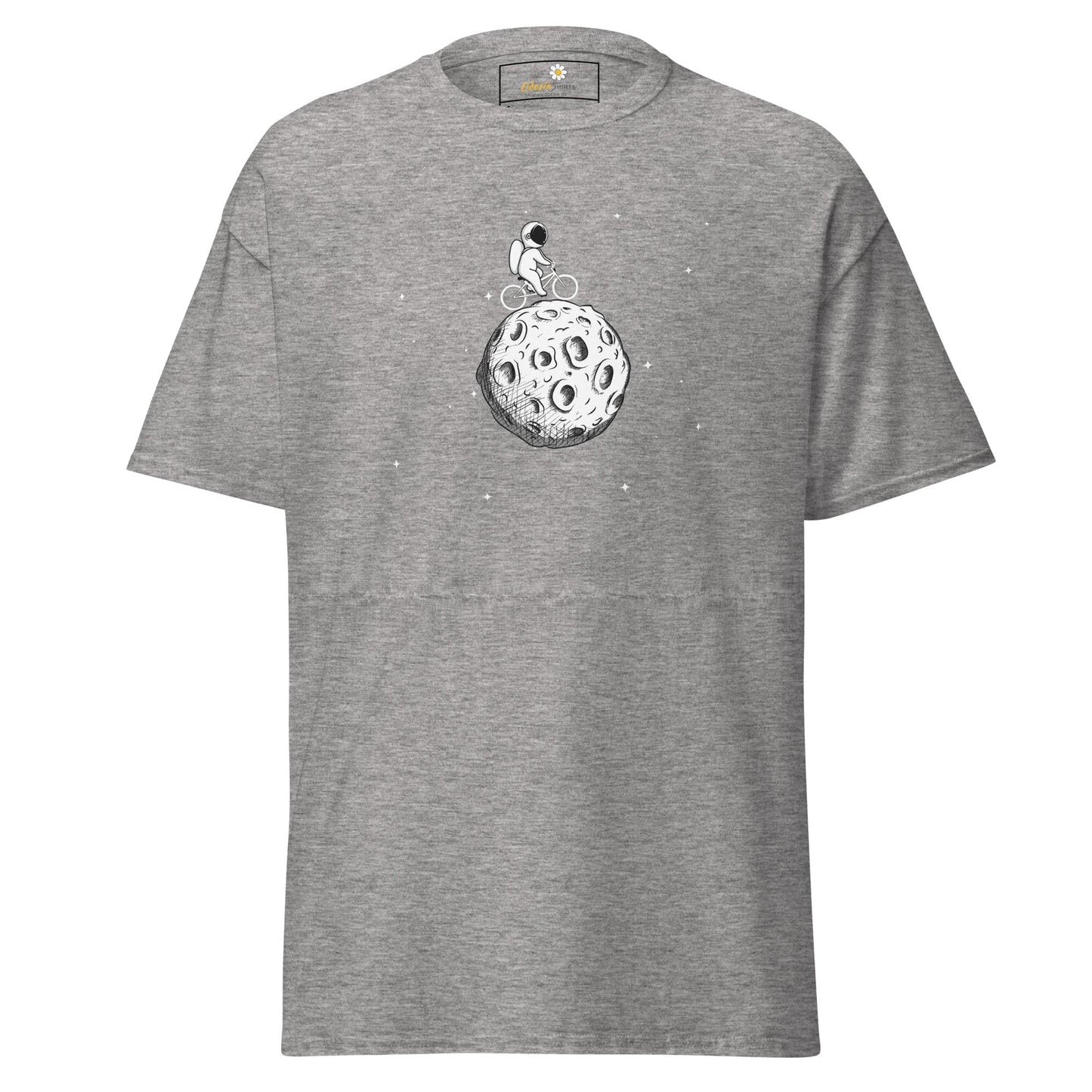 Unisex classic t-shirt - ASTRONAUT RIDING BIKE MOON - REGULAR - Sport Grey / S