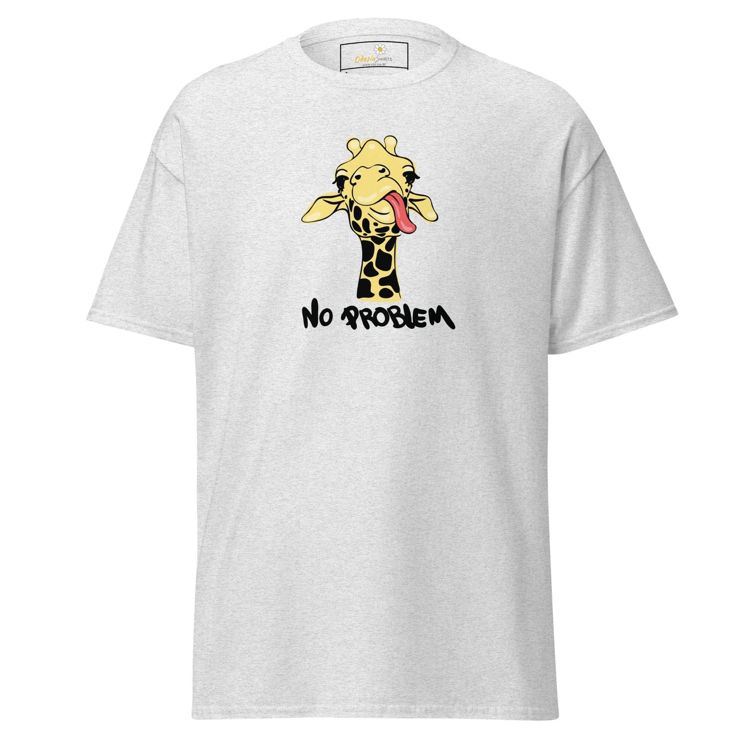 Unisex classic t-shirt - FUN GIRAF NO PROBLEM - REGULAR - Ash / S
