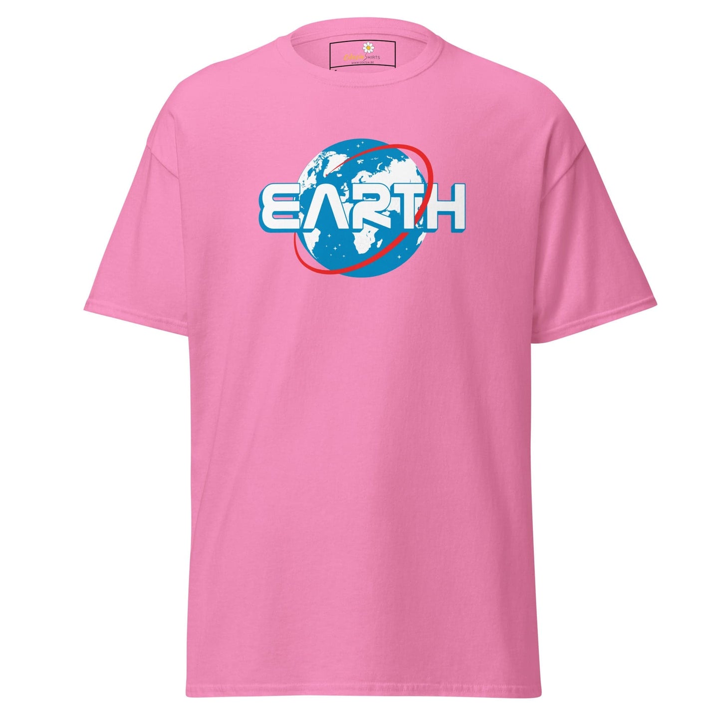 Unisex classic t-shirt - SPACE ASTRONAUT EARTH - REGULAR - Azalea / S