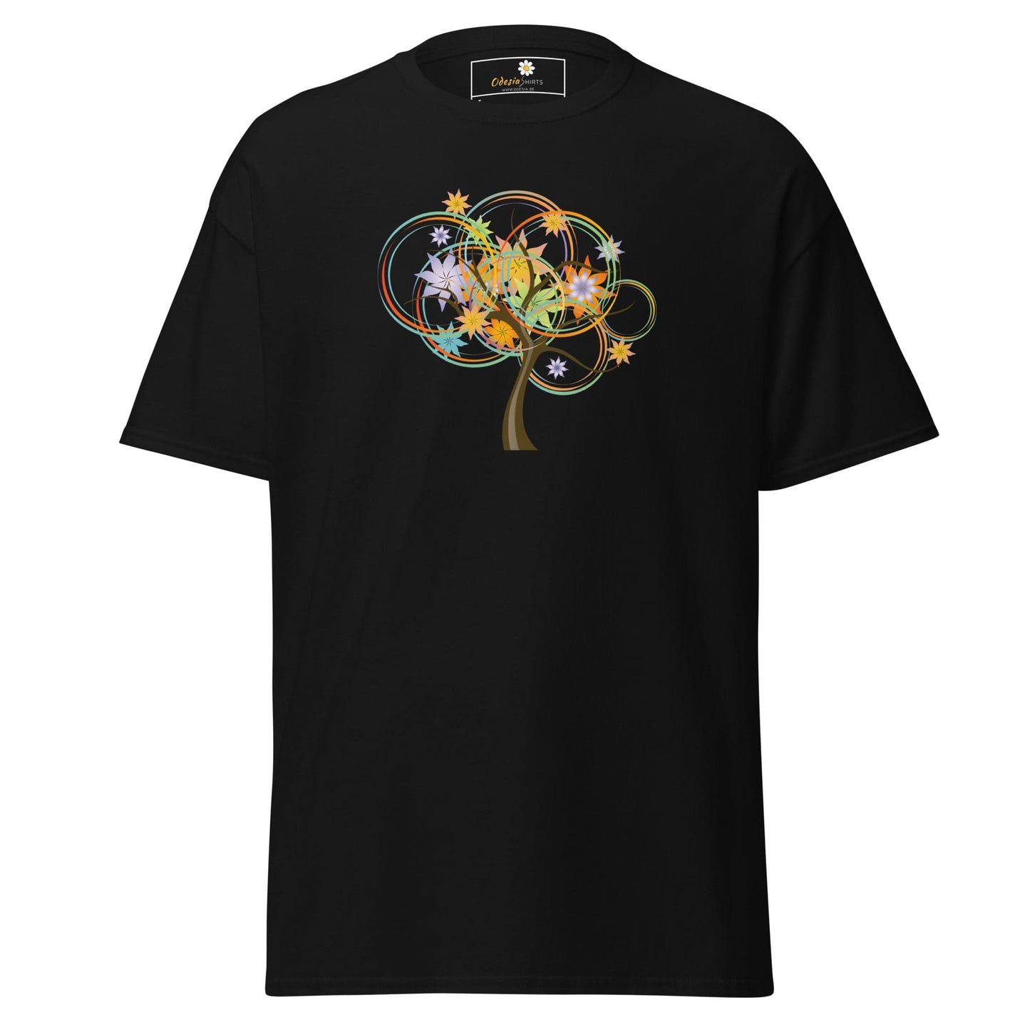Unisex classic t-shirt - NATURE LIFE TREE - REGULAR - Black / S