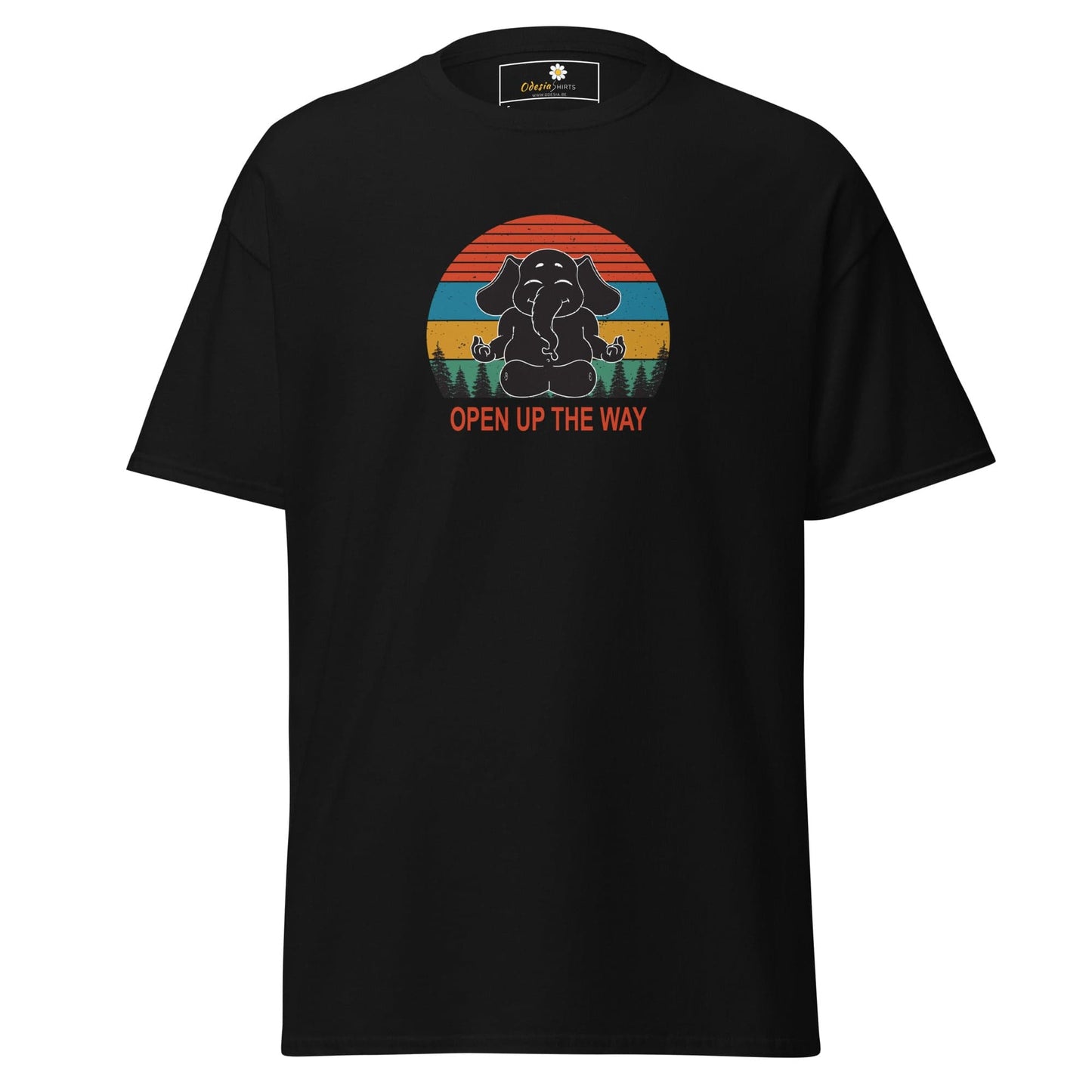 Unisex classic t-shirt - WILDLIFE ELEPHANT SPIRITUAL - REGULAR - Black / S