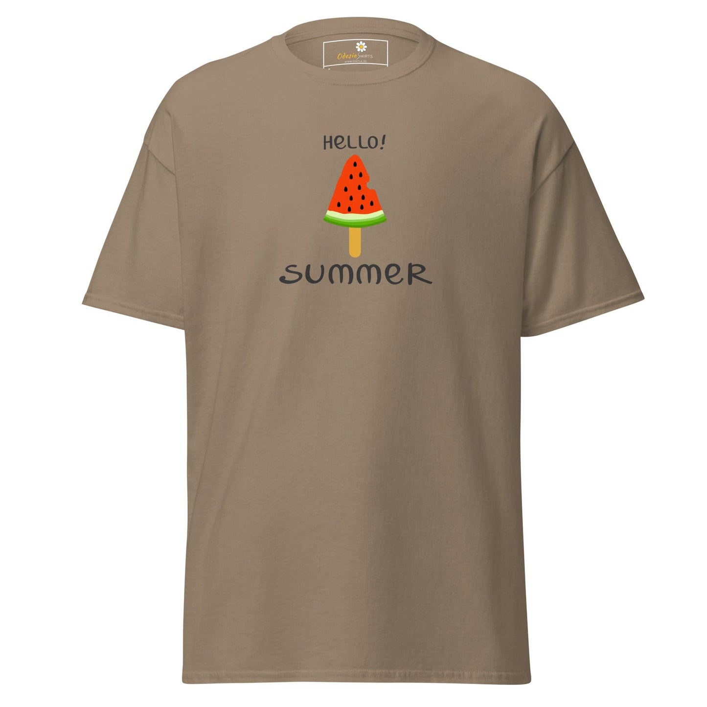 Unisex classic t-shirt - SUMMER HELLO SUMMER ICE - REGULAR - Brown Savana / S