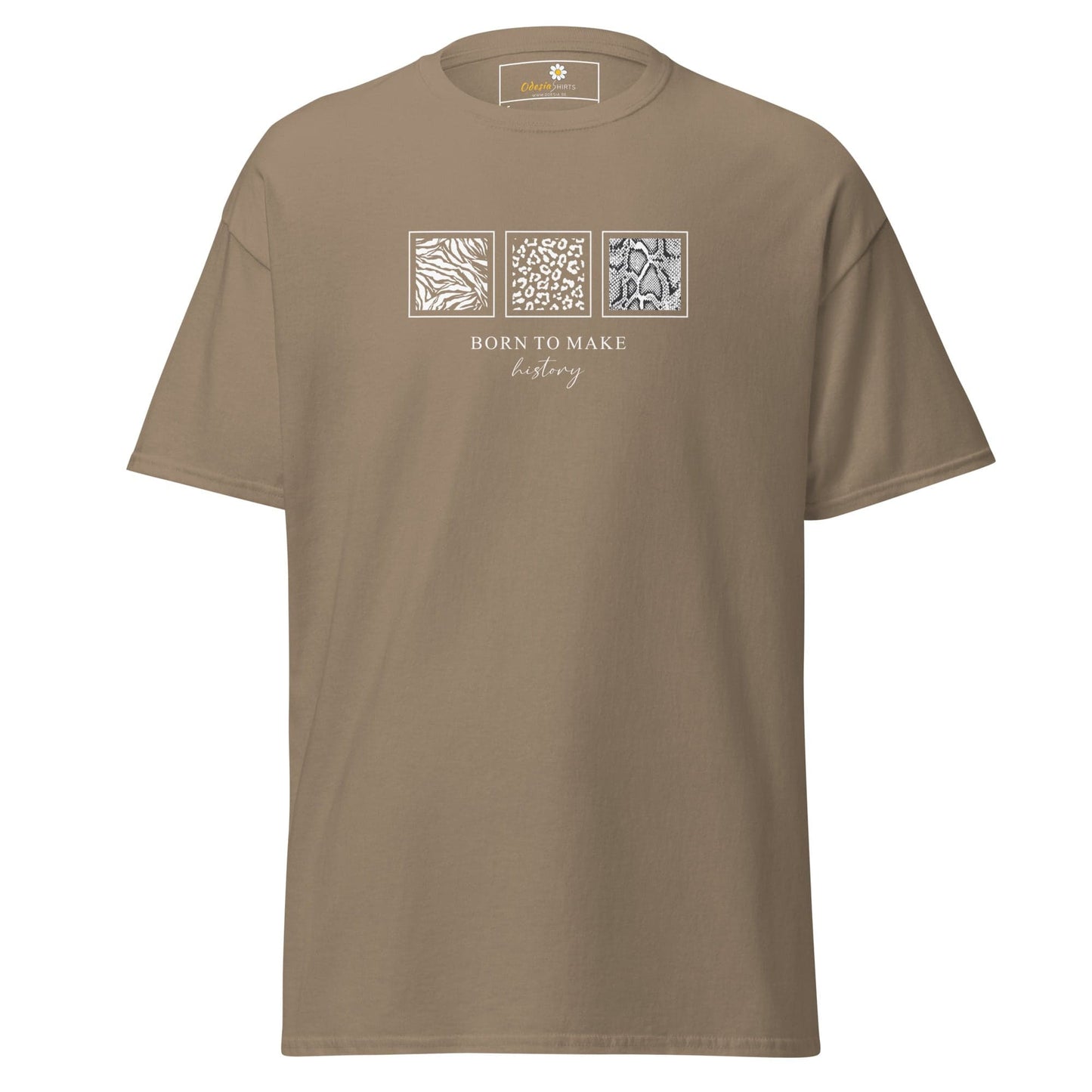 Unisex classic t-shirt - MISC BORN TO MAKE HISTORY - Brown Savana / S