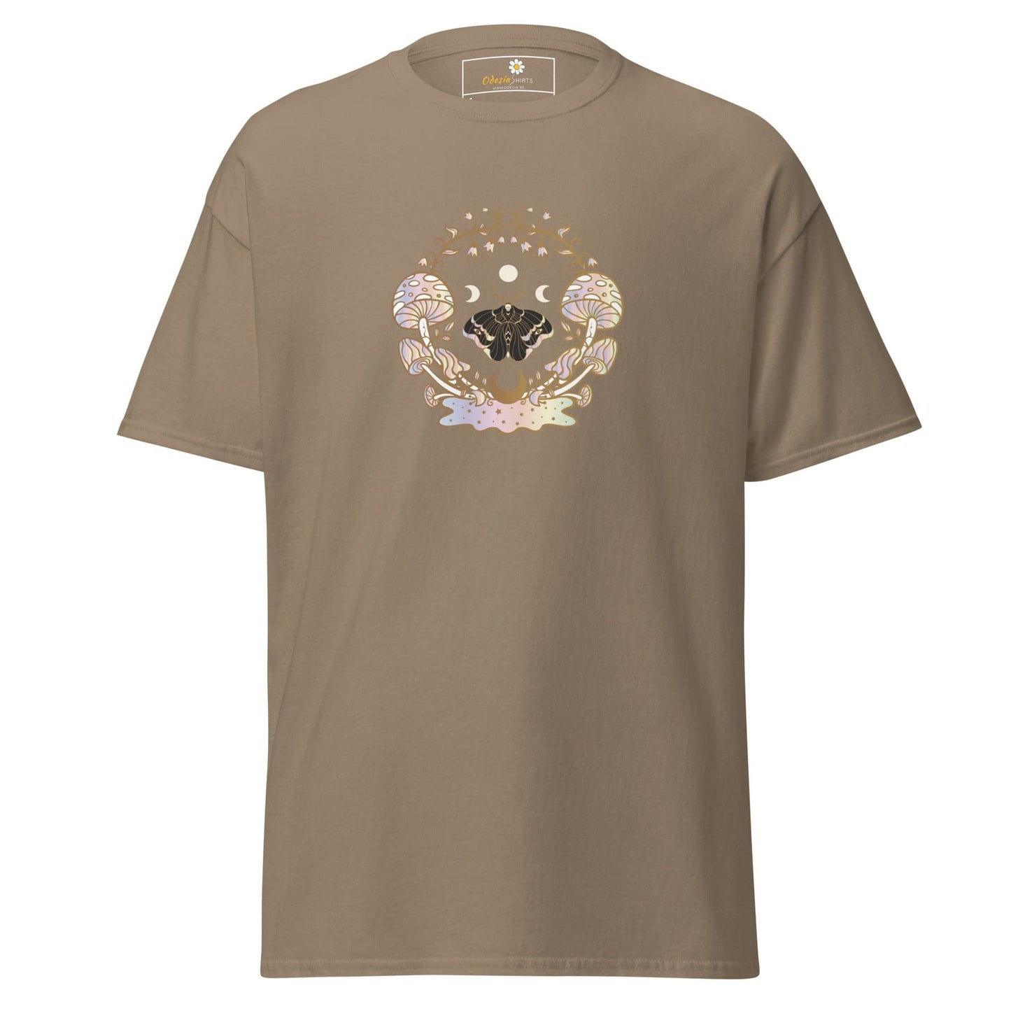 Unisex classic t-shirt - MYSTIC MAGIC MUSHROOMS - REGULAR - Brown Savana / S