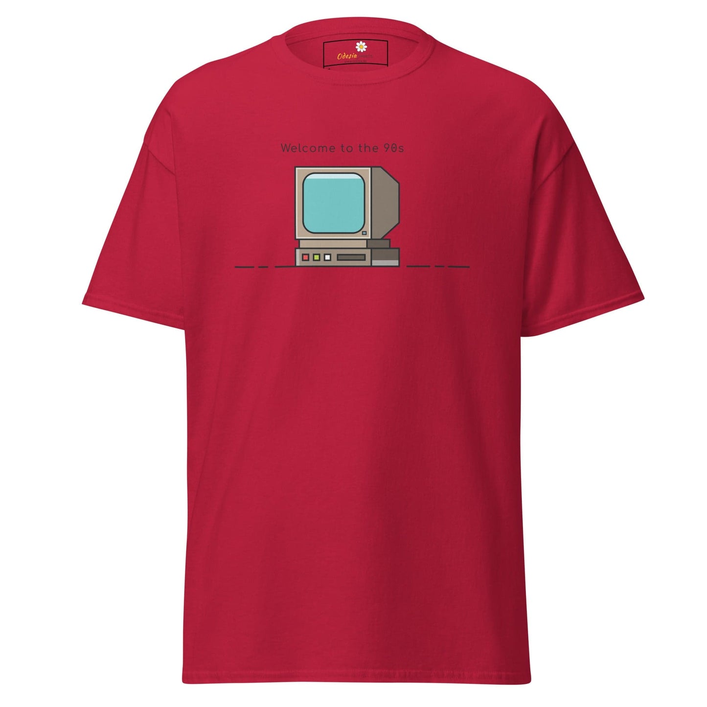Unisex classic t-shirt - IT WELCOME TO THE 90S - REGULAR - Cardinal / S
