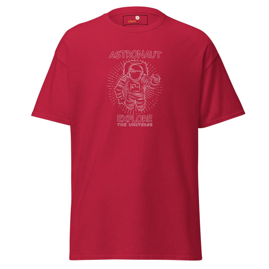 Unisex classic t-shirt - ASTRONAUT EXPLORE UNIVERSE - REGULAR - Cardinal / S