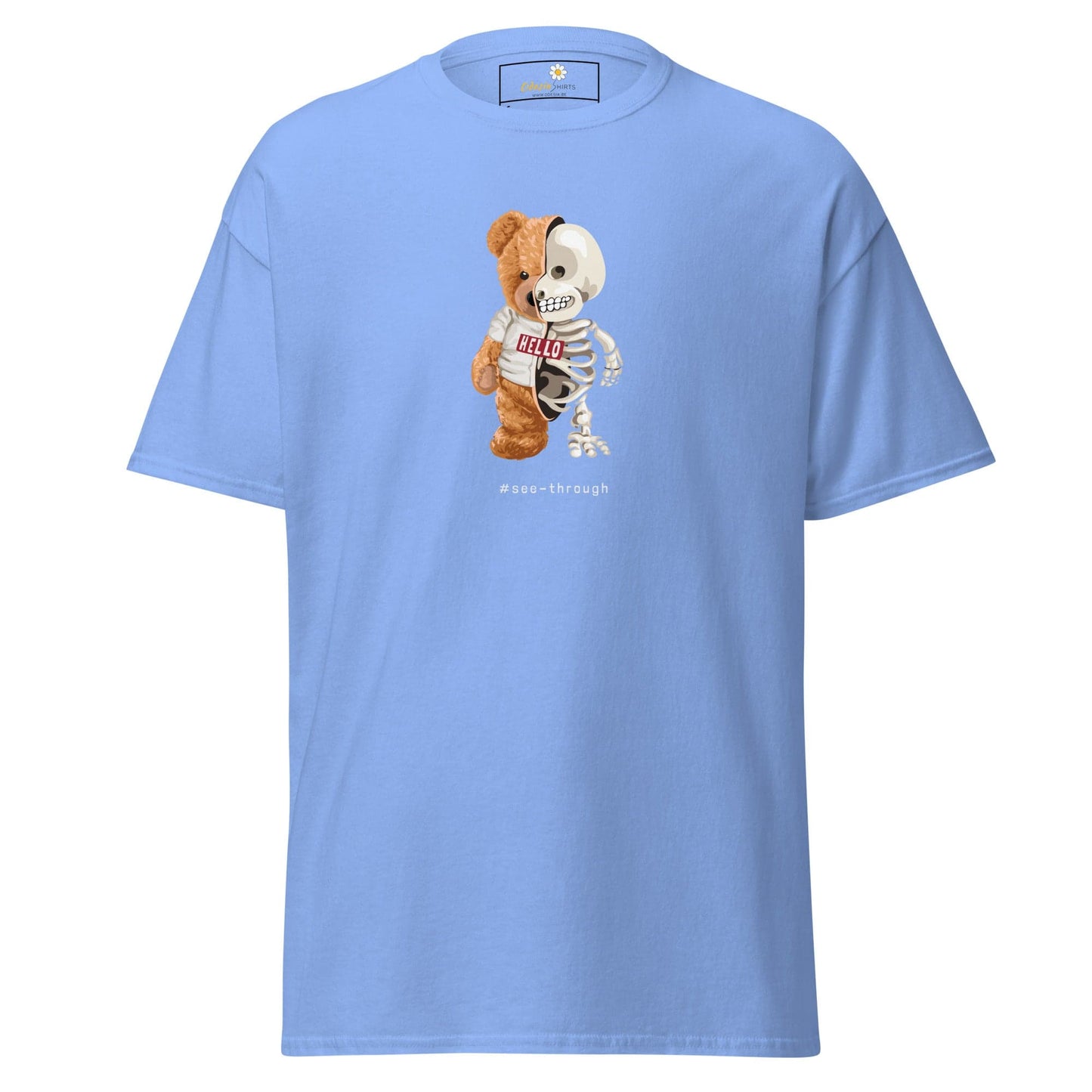 Unisex classic t-shirt - FUN BEAR SKULL - REGULAR - Carolina Blue / S