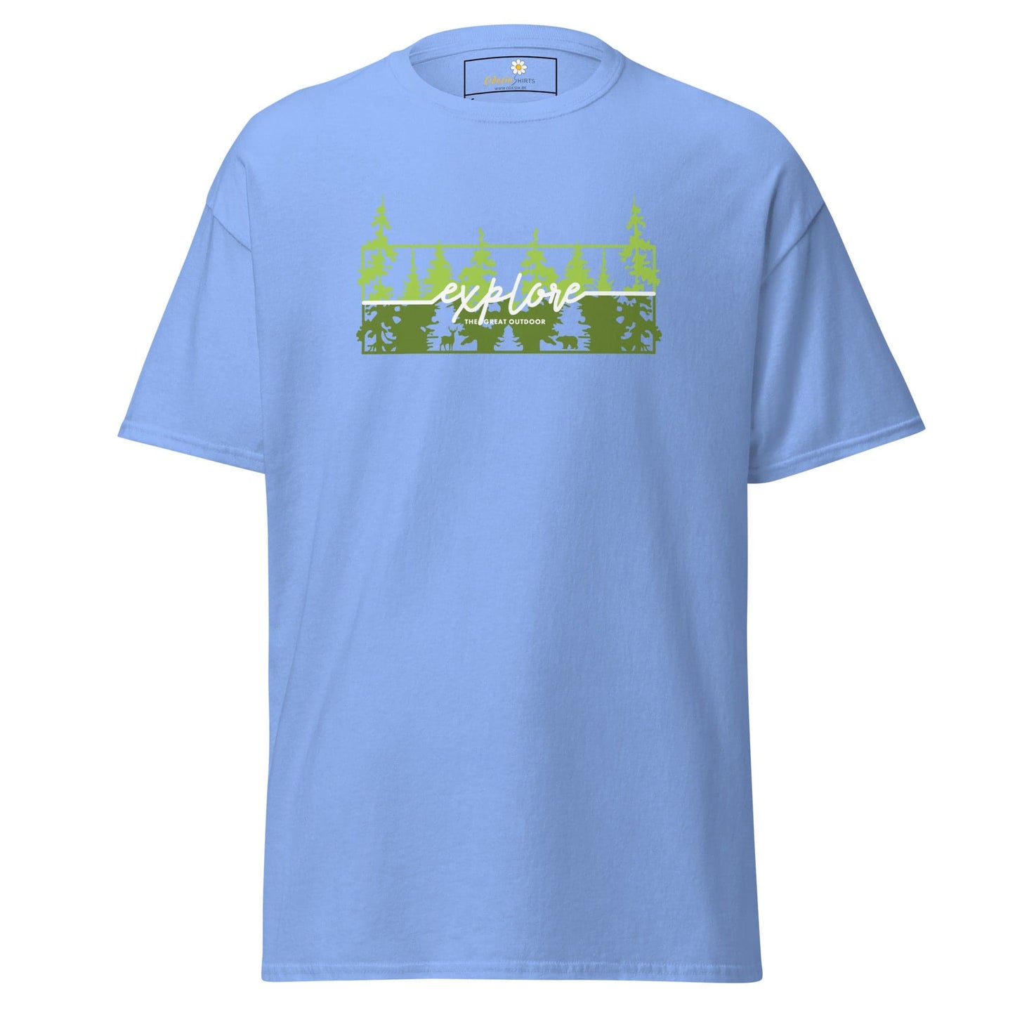 Unisex classic t-shirt - ADVENTURE EXPLORE TREES- REGULAR - Carolina Blue / S