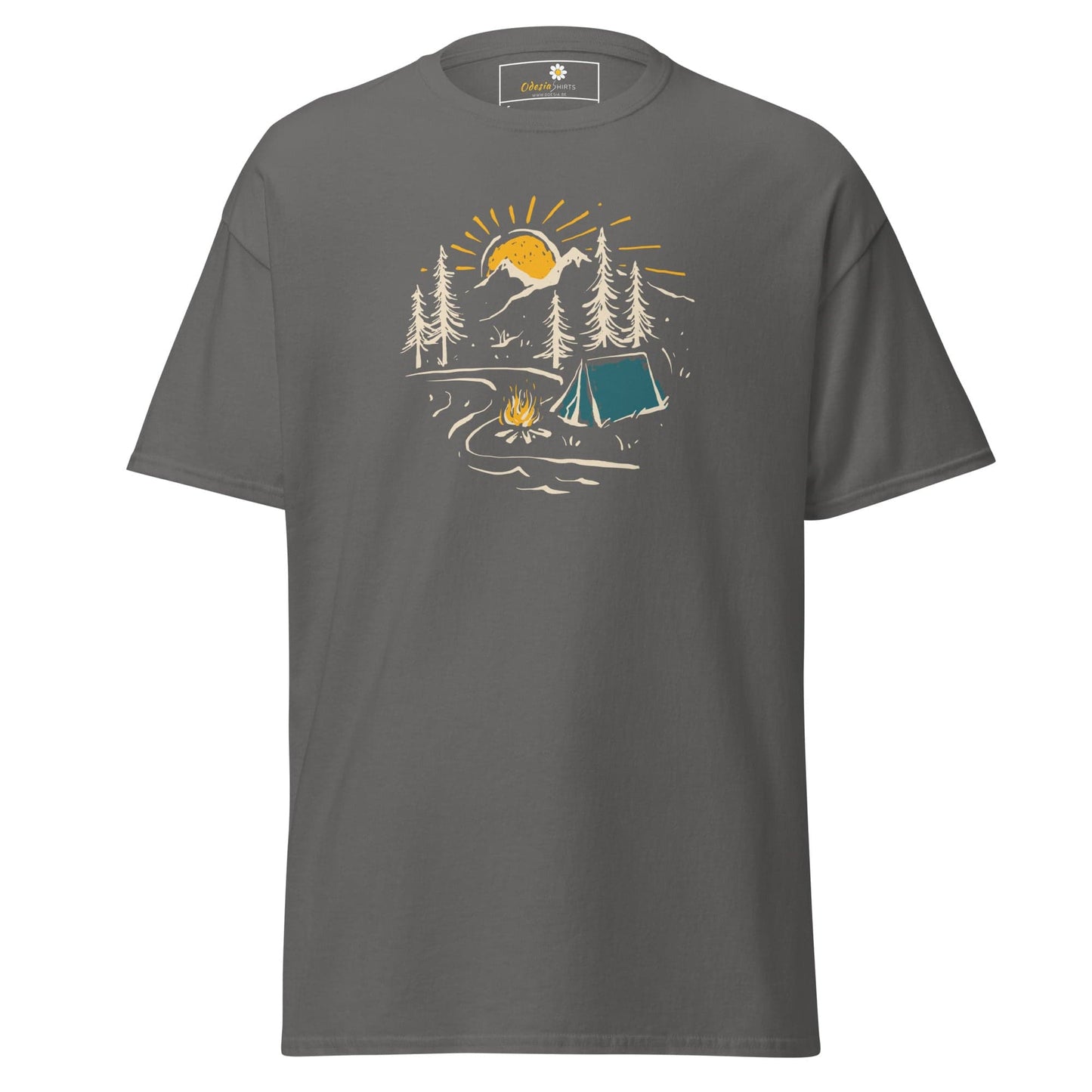 Unisex classic t-shirt - ADVENTURE CAMPFIRE CIRCLE - REGULAR - Charcoal / S