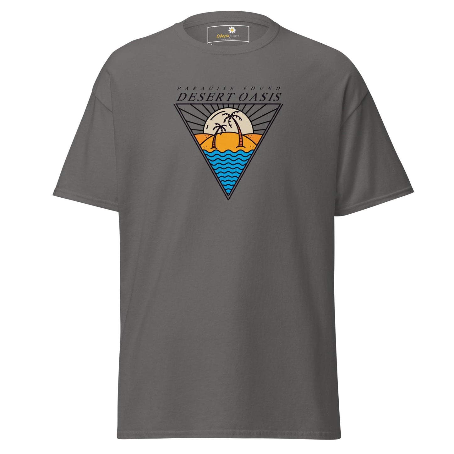 Unisex classic t-shirt - SUMMER DESERT OASIS - REGULAR - Charcoal / S