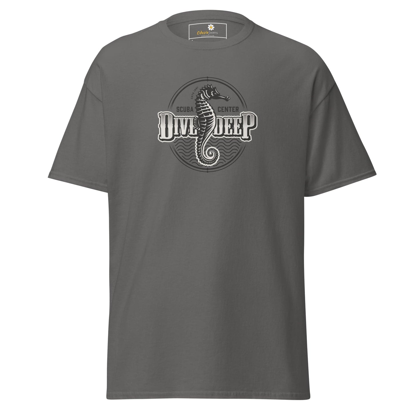 Unisex classic t-shirt - SEALIFE SEA HORSE DIVE DEEP - REGULAR - Charcoal / S