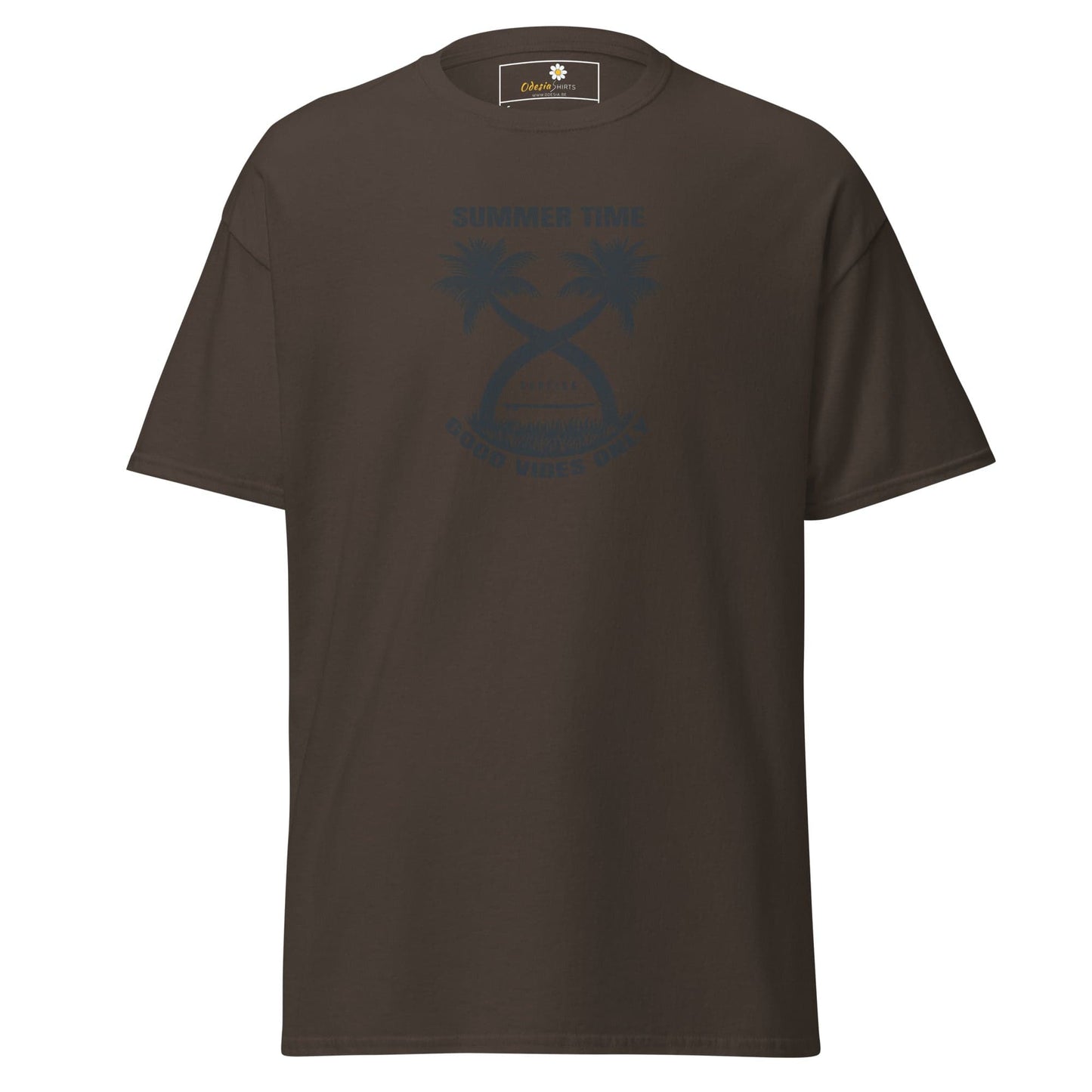 Unisex classic t-shirt - SUMMER PARADISE TREES - REGULAR - Dark Chocolate / S
