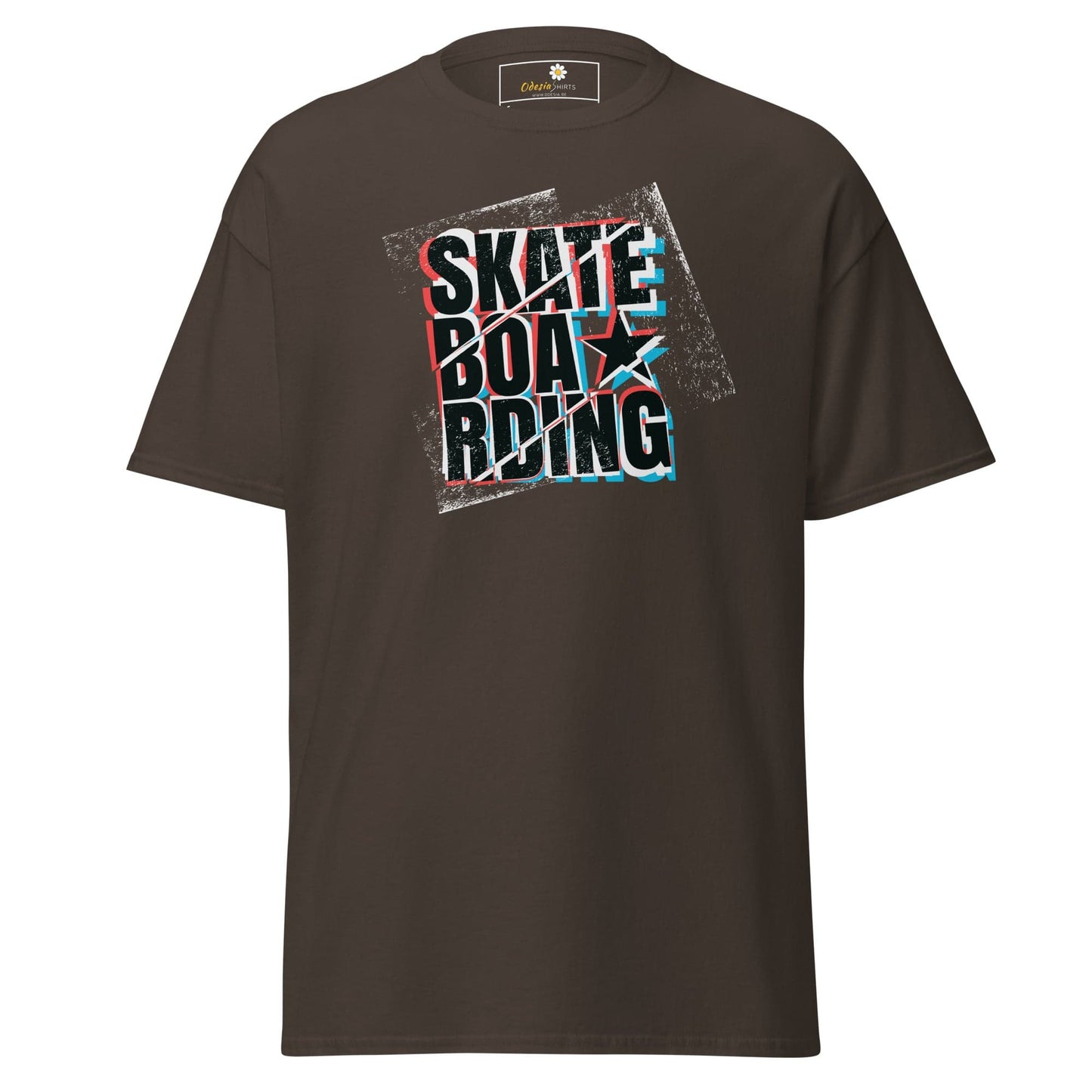 Unisex classic t-shirt - URBAN SPORT SKATEBOARDING - REGULAR - Dark Chocolate / S