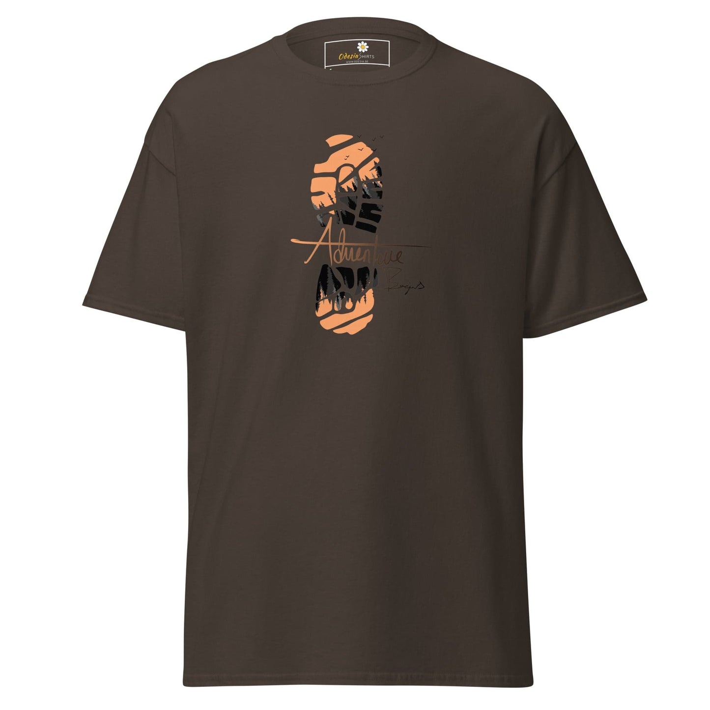 Unisex classic t-shirt - MISC FOOTSTEP - REGULAR - Dark Chocolate / S