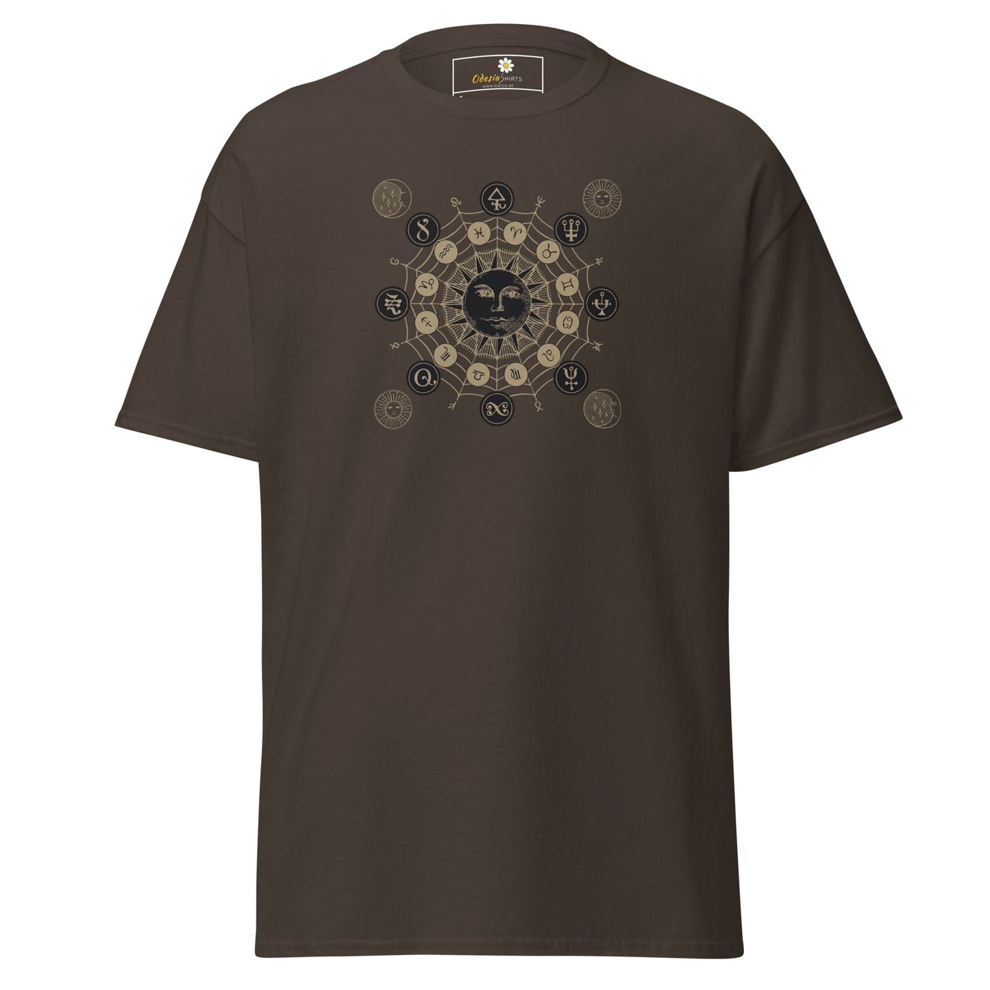 Unisex classic t-shirt - MYSTIC SUN MAGIC - REGULAR - Dark Chocolate / S