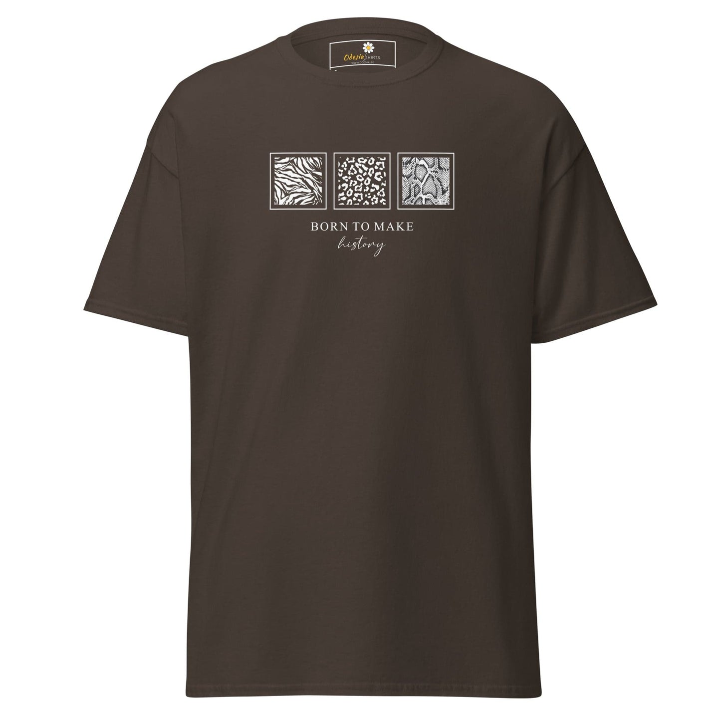 Unisex classic t-shirt - MISC BORN TO MAKE HISTORY - Dark Chocolate / S