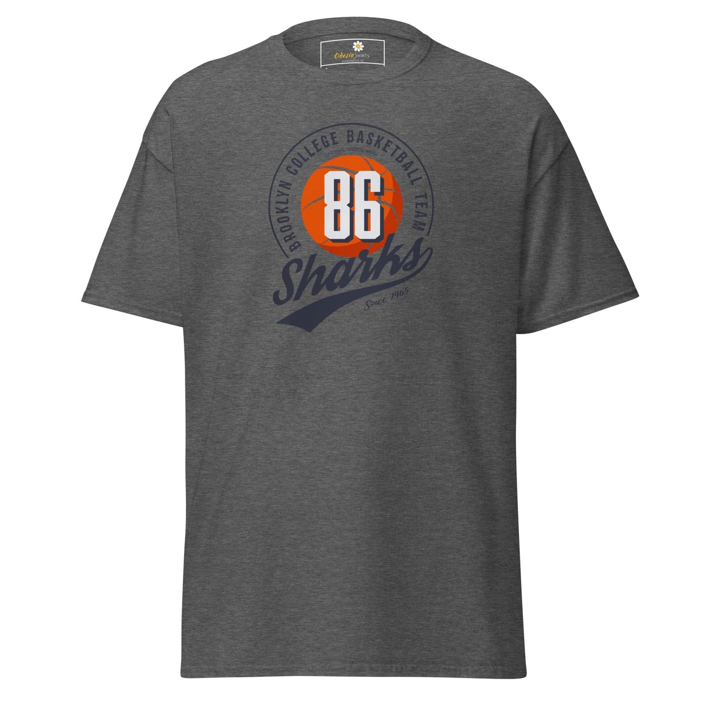 Unisex classic t-shirt - SPORT 86 SHARKS - REGULAR - Dark Heather / S