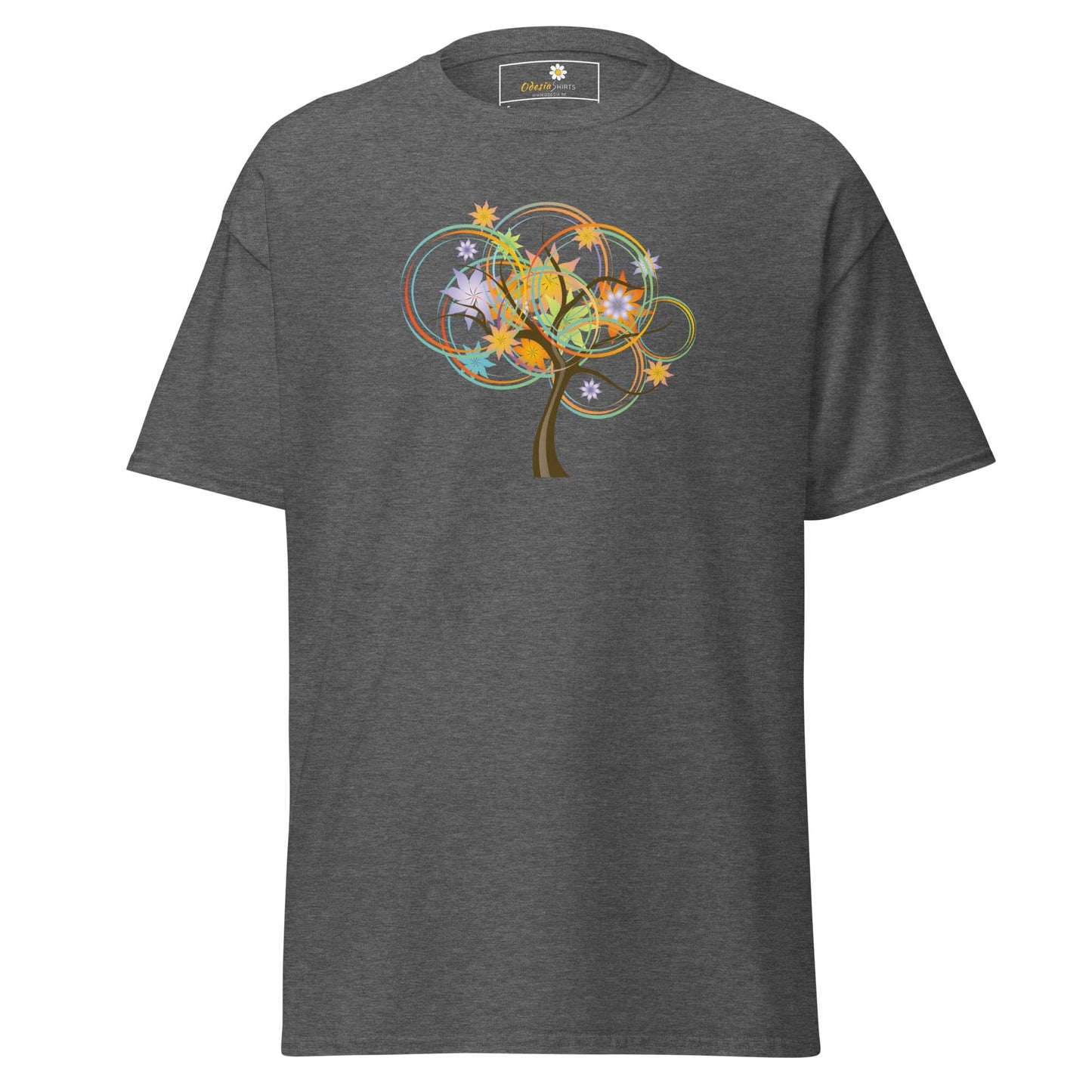 Unisex classic t-shirt - NATURE LIFE TREE - REGULAR - Dark Heather / S