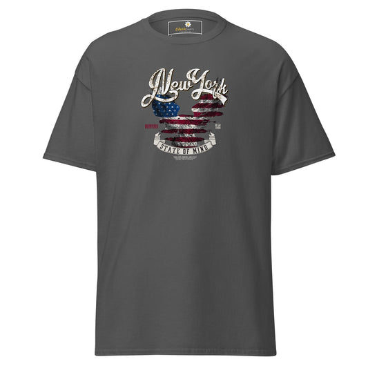 Unisex classic t-shirt - COUNTRY NEW YORK STATE OF MIND - REGULAR - Dark Heather / S