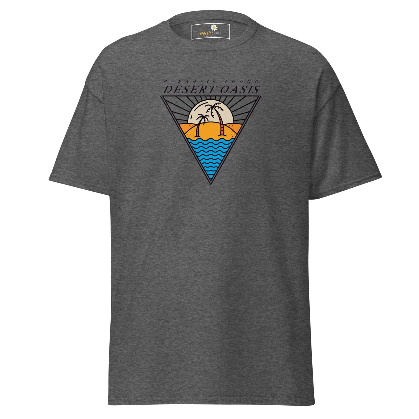 Unisex classic t-shirt - SUMMER DESERT OASIS - REGULAR - Dark Heather / S