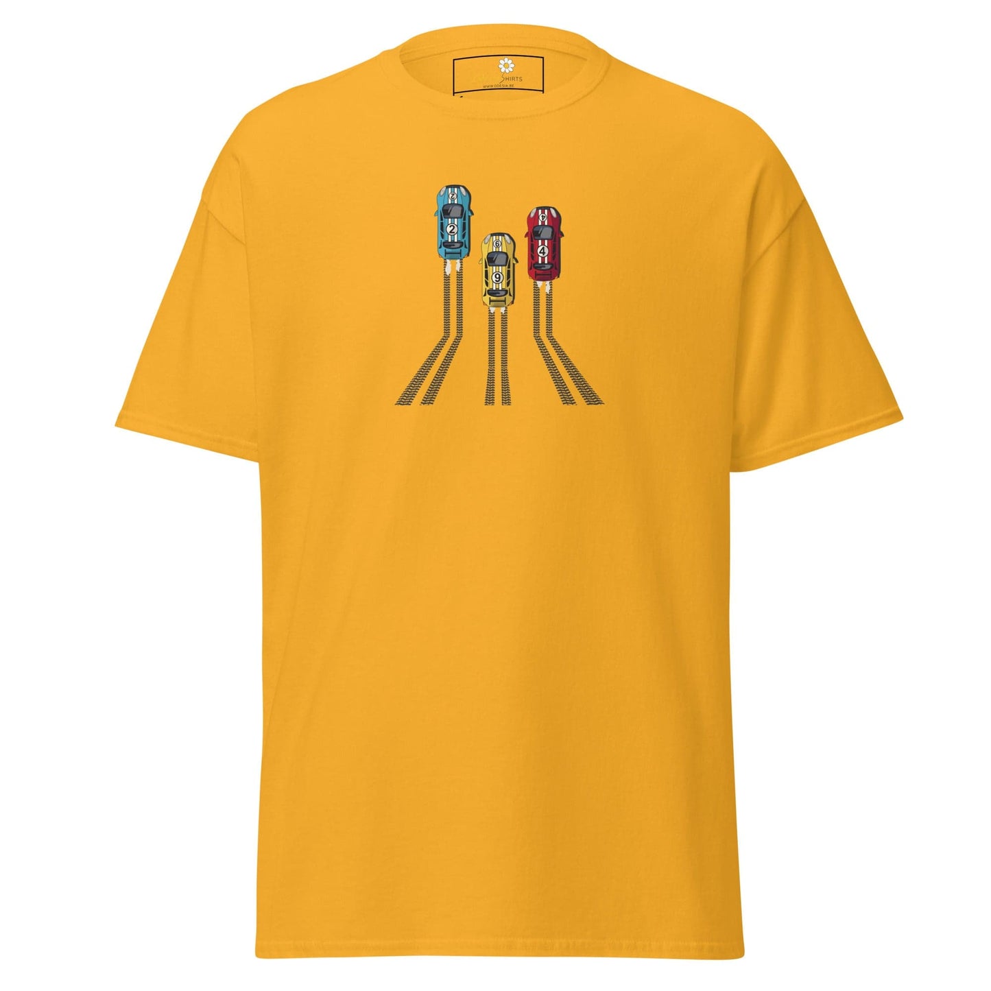 Unisex classic t-shirt - SPORT RACING CARS - REGULAR - Gold / S