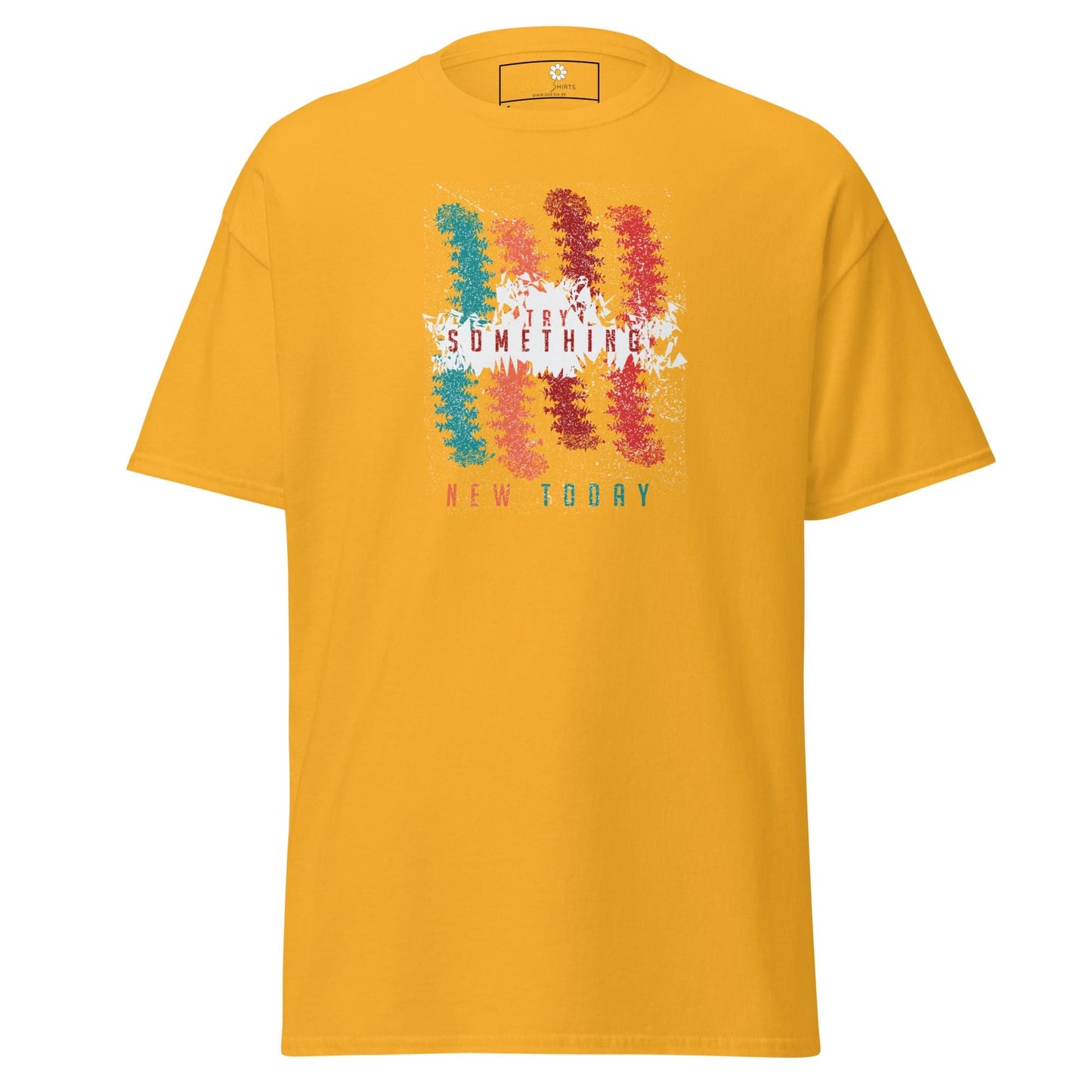 Unisex classic t-shirt - ABSTRACT COLOR LINES - REGULAR - Gold / S