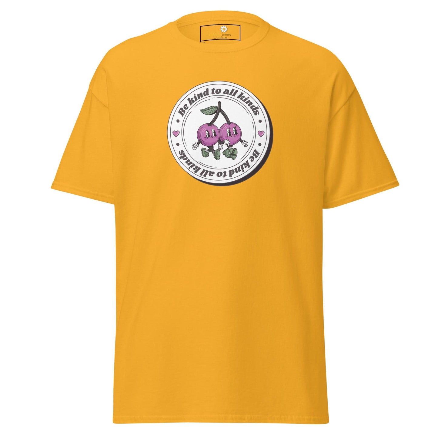Unisex classic t-shirt - VEGAN POSITIVE BE KIND TO ALL - REGULAR - Gold / S