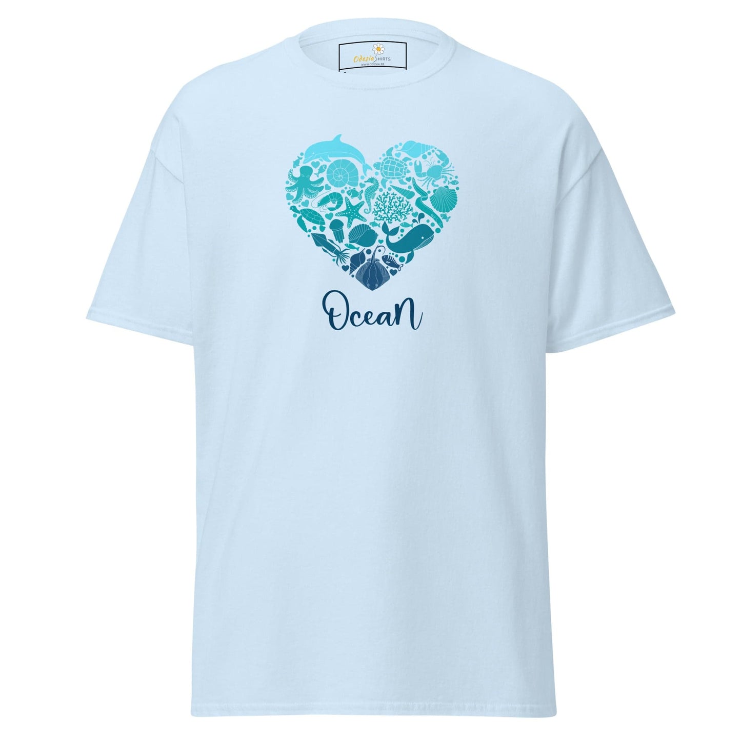 Unisex classic t-shirt - FANTASY SEALIFE HEART OCEAN - REGULAR - Light Blue / S