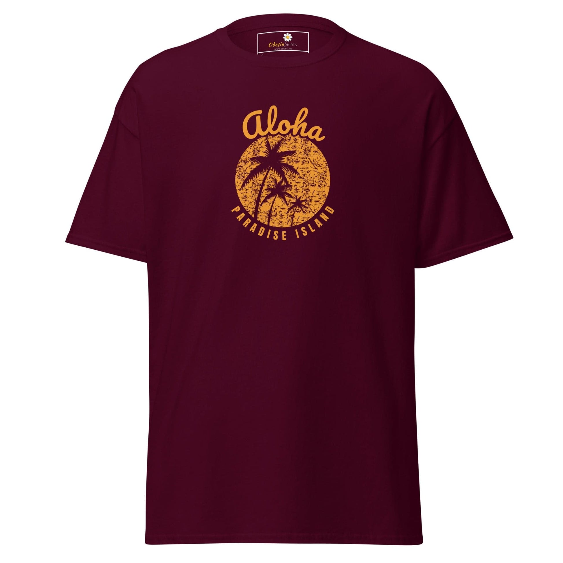 Unisex classic t-shirt - SUMMER COUNTRY PARADISE ISLAND - REGULAR - Maroon / S