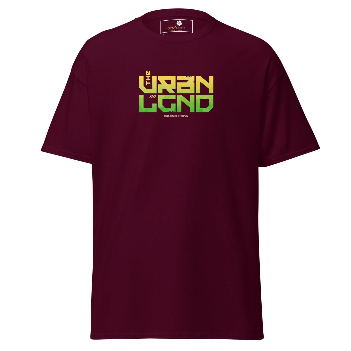 Maroon T-shirt with graphic design for Man and Woman in sizes S to XL