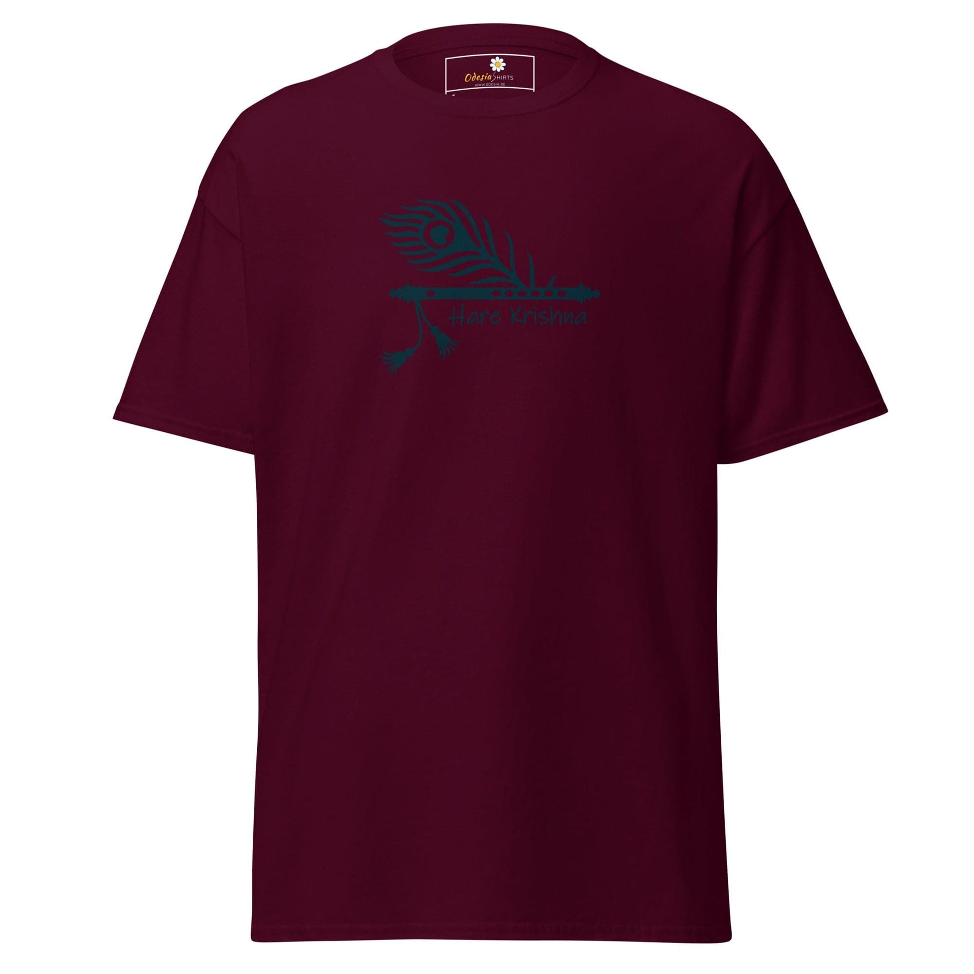 Unisex classic t-shirt - SPIRITUAL HARE KRISHNA - REGULAR - Maroon / S