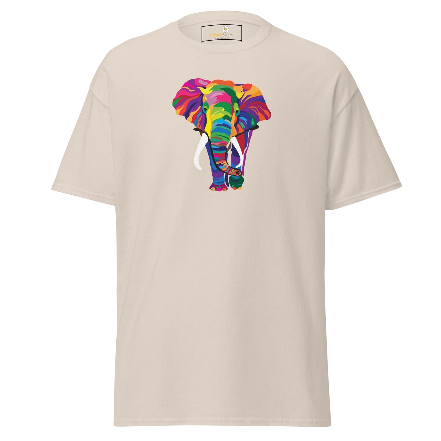 Unisex classic t-shirt - WILD LIFE ELEPHANT COLORFUL - REGULAR - Natural / S