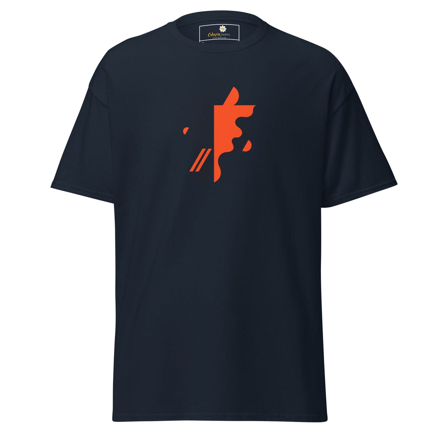 Unisex classic t-shirt - ABSTRACT SHAPES AND COLORS - REGULAR - Navy / S