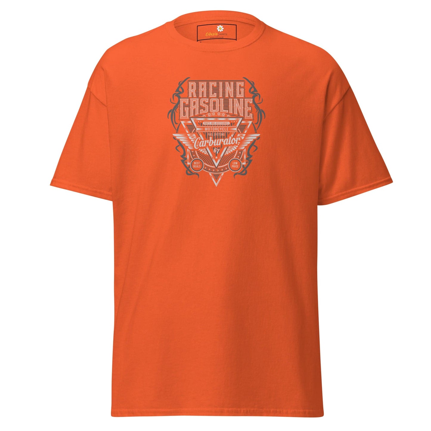 Unisex classic t-shirt - SPORT RACING CARS GASOLINE - REGULAR - Orange / S