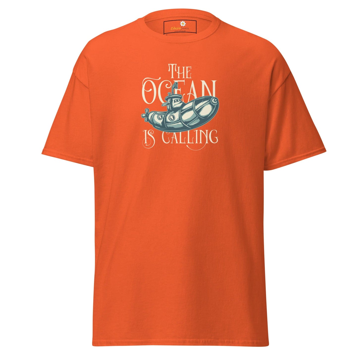 Unisex classic t-shirt - SEALIFE THE OCEAN IS CALLING - REGULAR - Orange / S